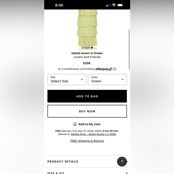 Green lover and friends maxi dress - Picture 4 of 4